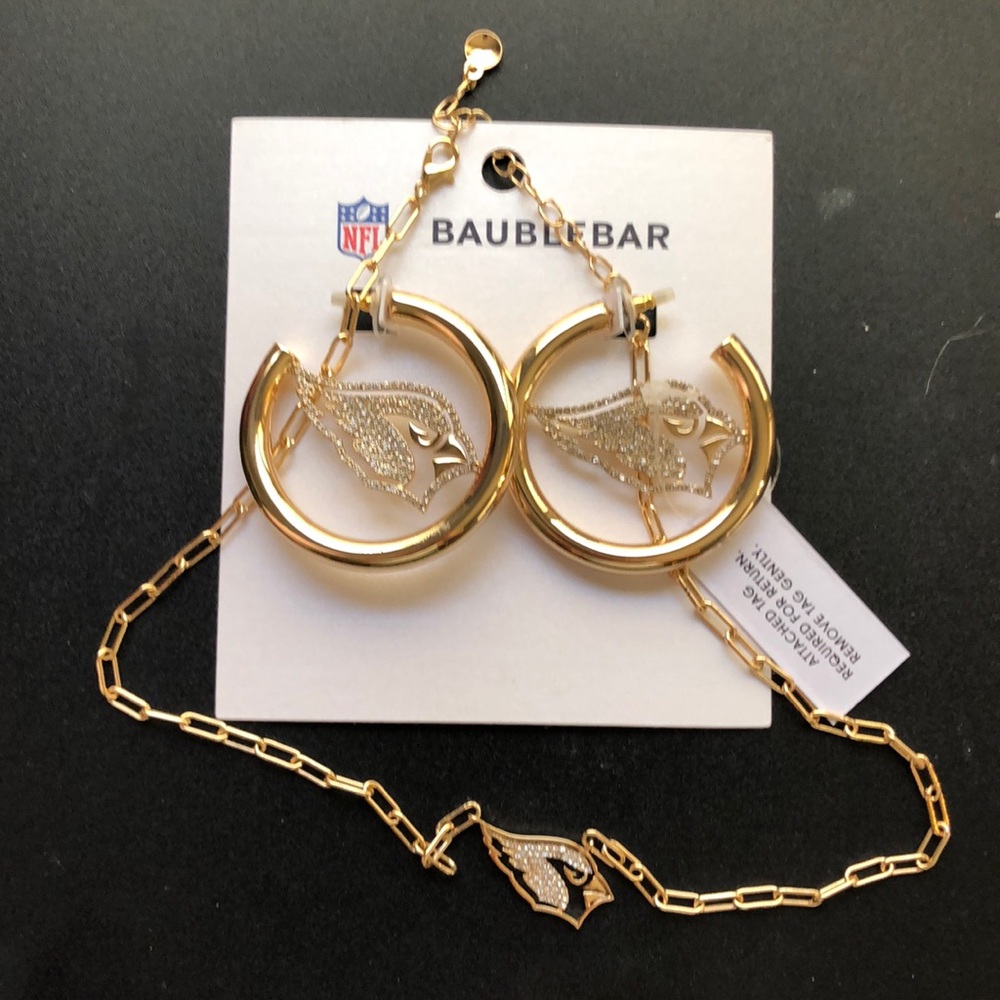 Cardinals NFL Earrings and Necklace